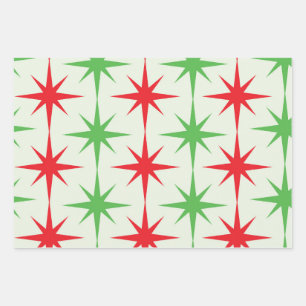 Hoja De Papel De Regalo Estallidos atómicos de mediados de siglo en el ver