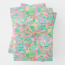 Estampa preppy pastel de Charleston Palm Beach