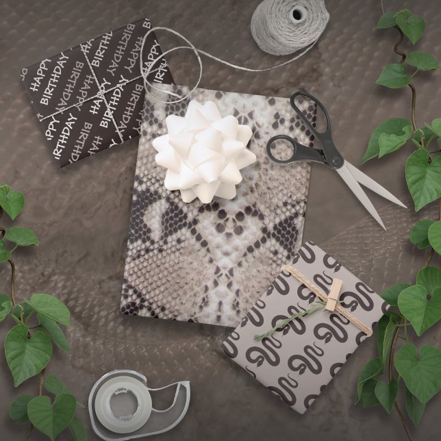 Hoja De Papel De Regalo Estampado Animal Serpiente Beige (Subido por el creador)