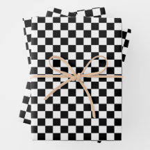 Estampado de cuadros negros y blancos