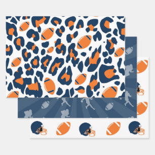 Hoja De Papel De Regalo Estampado de leopardo y patrón de día de juego de