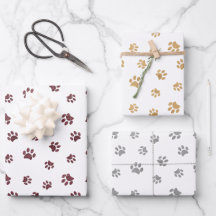 Estampados de huellas de patas con brillo en oro r