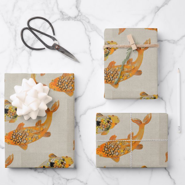 Hoja De Papel De Regalo Estanque de oro (Anverso)