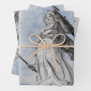 Hoja De Papel De Regalo Estatua clásica griega Athena