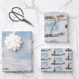 Hoja De Papel De Regalo Estatua de la Libertad en Nyc de Manhattan