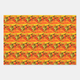 Hoja De Papel De Regalo Estética de fruta Naranja suave