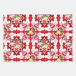 Hoja De Papel De Regalo Estilo italiano,azulejos,majolica,limón ,Impresión