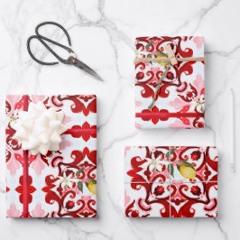 Hoja De Papel De Regalo Estilo italiano,azulejos,majolica,limón ,Impresión