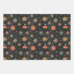 Hoja De Papel De Regalo Estilo Retro Navideño Ruta 66