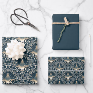 Hoja De Papel De Regalo Estrella de la maravilla Mandala Natividad Vieiras