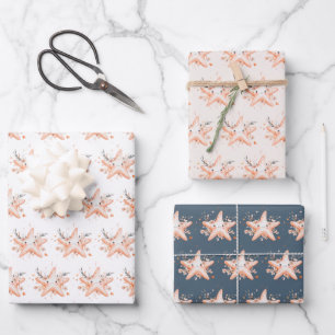 Hoja De Papel De Regalo Estrella de mar linda