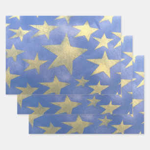 Hoja De Papel De Regalo Estrella dorada