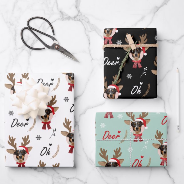 Hoja De Papel De Regalo Estrella mascota | Navidades de Personalizado Face (Anverso)