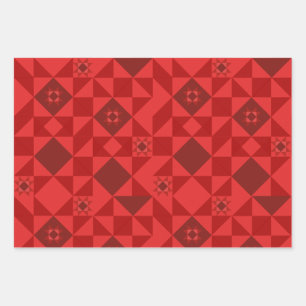 Hoja De Papel De Regalo Estrella nórdica roja brillante