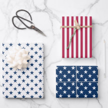 Estrellas Blancas Y Azules Patrióticas Y Franjas R