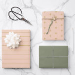 Hoja De Papel De Regalo Estrellas Suaves en Pastel Alineadas<br><div class="desc">Estrellas Suaves en Pastel Alineadas</div>