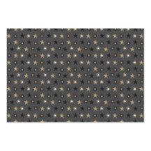 Estrellas y rayas escandinavas negras y doradas na