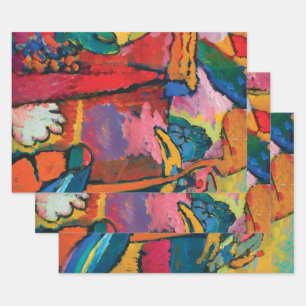 Hoja De Papel De Regalo Estudio de Improvisación V de Wassily Kandinsky