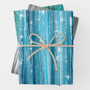 Hoja De Papel De Regalo Etiquetas de regalo de las franjas de acero de vid
