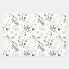 Hoja De Papel De Regalo Eucalipto Foliage Baby/Bridal Shower