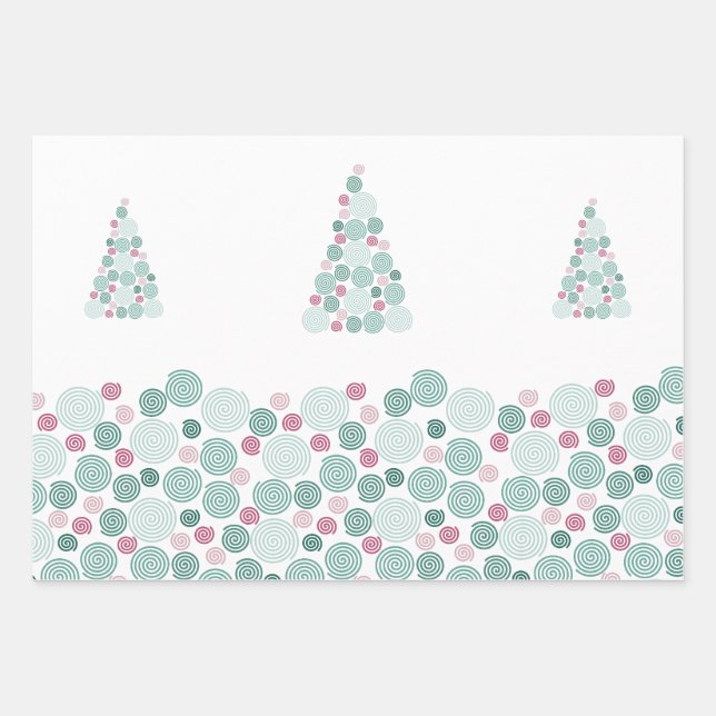 Hoja De Papel De Regalo Evergreen Swirl (Pattern) (Anverso 3)