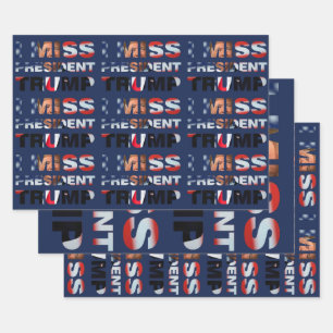 Hoja De Papel De Regalo Extraño Al Presidente Trump