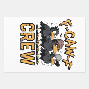 Hoja De Papel De Regalo F-Caw-F Crew Funny Parking Cousinfit