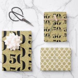 Hoja De Papel De Regalo Fabuloso oro de cumpleaños número 50