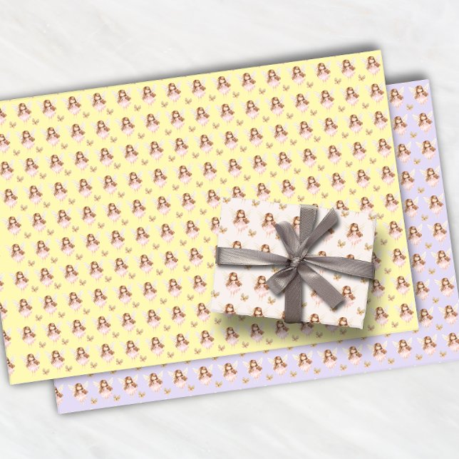 Hoja De Papel De Regalo Fairy Cute Butterfly Encantado Forest Magic (Subido por el creador)