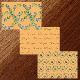 Hoja De Papel De Regalo Fall Pumpkins Greenery Fall wreath Autumn Foliage 
