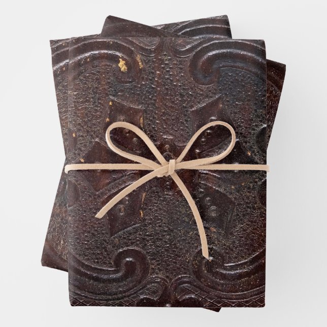 Hoja De Papel De Regalo Falln Ancient Leather Book (In situ)