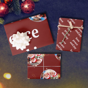 Hoja De Papel De Regalo Familia navidad Foto Amor Fiesta de Alegría por la