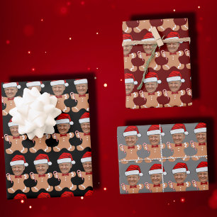 Hoja De Papel De Regalo Famoso Trump Face Personalizado Face Photo Gingerb