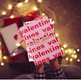 Hoja De Papel De Regalo Fancy Red & Pink ValentPattern