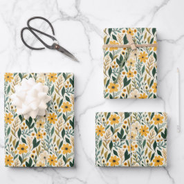 Hoja De Papel De Regalo Fantasía Floral Boho
