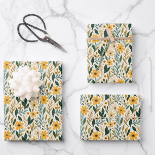 Hoja De Papel De Regalo Fantasía Floral Boho