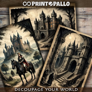 Hoja De Papel De Regalo Fantasía horror castillo de mediocridad y reina