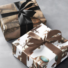 Hoja De Papel De Regalo Fantasía industrial de Steampunk
