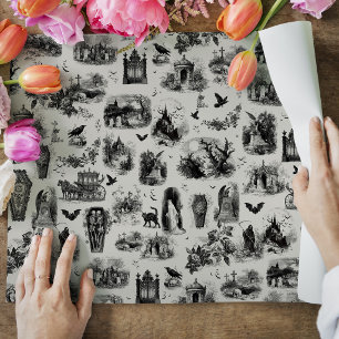 Hoja De Papel De Regalo Fantasma de Halloween Esqueleto Duende Inodoro