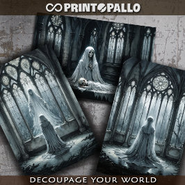 Hoja De Papel De Regalo Fantasma gótica en presencia del alma