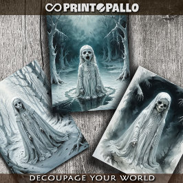 Hoja De Papel De Regalo Fantasma gótico de un niño convocado a nuestro mun