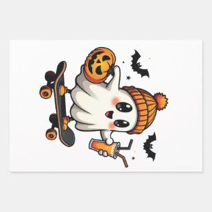 Hoja De Papel De Regalo Fantasma Halloween Skopkin Spice Fall