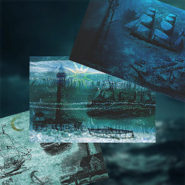 Hoja De Papel De Regalo Faros y buques de época