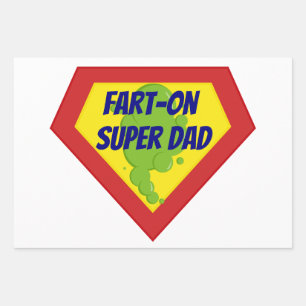 Hoja De Papel De Regalo Fart - Sobre Super Papá