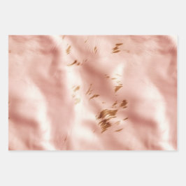 Hoja De Papel De Regalo Faux Piel de vaca Rosa de Rubor Occidental Cumplea