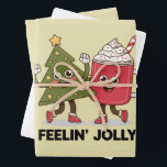 Hoja De Papel De Regalo Feelin Jolly Christmas Tree Coffee Lover Winter<br><div class="desc">Feelin Jolly Christmas Tree Coffee Lover Winter</div>
