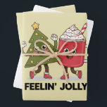 Hoja De Papel De Regalo Feelin Jolly Christmas Tree Coffee Lover Winter<br><div class="desc">Feelin Jolly Christmas Tree Coffee Lover Winter</div>