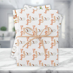 Hoja De Papel De Regalo Felices Fantasma de la Cuta de Cumpleaños