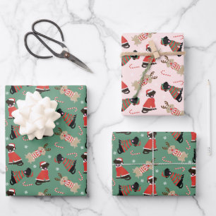 Hoja De Papel De Regalo Felices Pawlidays Labrador Recuperar Perros