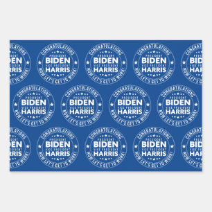 Hoja De Papel De Regalo ¡Felicitaciones al presidente Biden, vicepresident